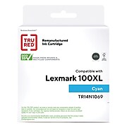 TRU RED™ Remanufactured Cyan High Yield Ink Cartridge Replacement for Lexmark 100XL (14N1069)
