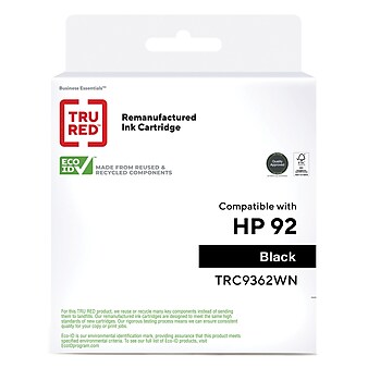 TRU RED™ Remanufactured Black Standard Yield Ink Cartridge Replacement for HP 92 (C9362WN)