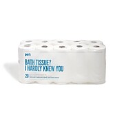 Perk™ Septic Safe 1-Ply Toilet Paper, White, 1000 Sheets/Roll, 20 Rolls/Pack (PK55153)