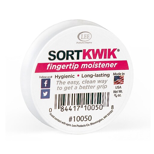 Lee Sortkwik® 0.38 oz. Fingertip Moistener, Pink (10050) Staples