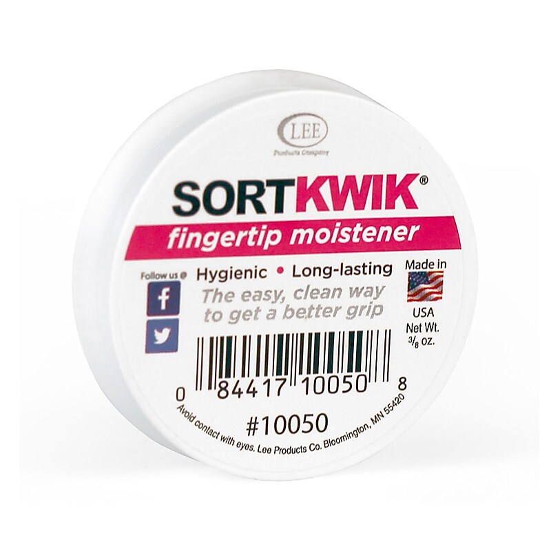 Lee Sortkwik® 0.38 oz. Fingertip Moistener, Pink (10050) image 1