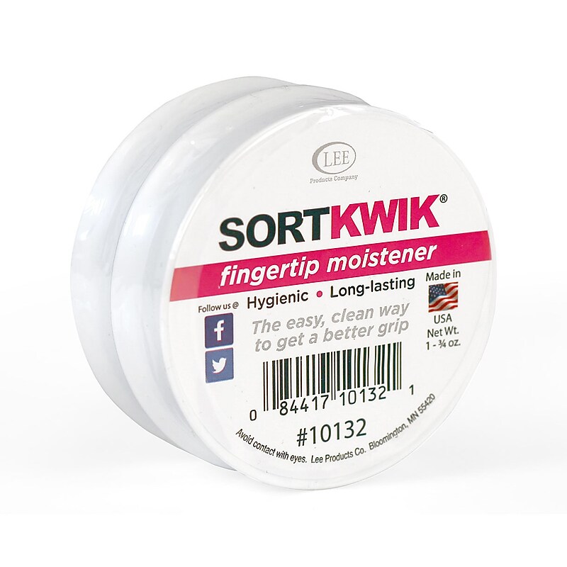 Lee Sortkwik® 1.75 oz. Fingertip Moistener, Pink, 2/Pack (10132) image 1