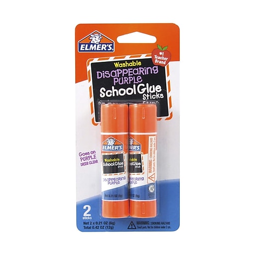 Elmer's School Permanent Glue Sticks, 0.21 Oz., 2/Pack (E522)