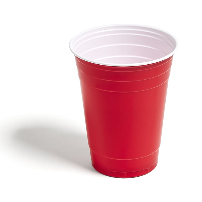 Perk™ Plastic Cold Cup, 16 Oz., Red, 50/Pack (PK54359) | Staples