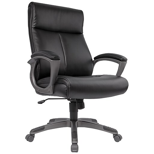 Staples Wedgemere Bonded Leather HighBack Manager Chair, Black (56906