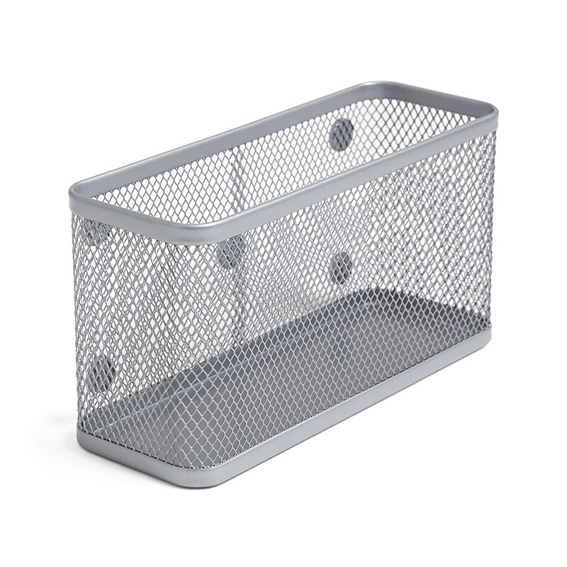 TRU RED Magnetic Supply Basket, Mesh, Silver (TR57593-US) image 1