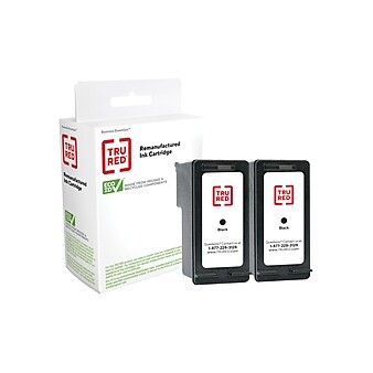 TRU RED™ Remanufactured Black Standard Yield Ink Cartridge Replacement for HP 96 (C8767WN), 2/Pack