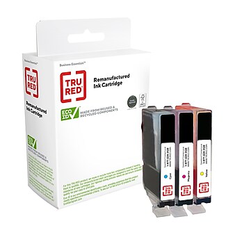 TRU RED™ Remanufactured Cyan/Magenta/Yellow Standard Yield Ink Cartridge Replacement for Canon CLI-8 (0621B016), 3/Pack