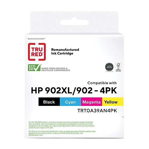 TRU RED™ HP 902XL/902 (T0A39AN) Black/Cyan/Magenta/Yellow
