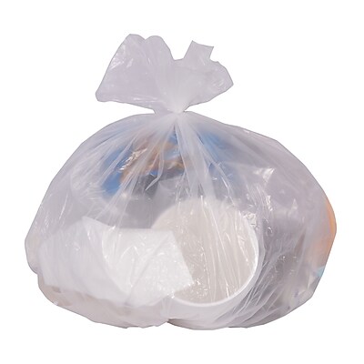 CW25412-Z4824LN 10 gal 24 x 24 in. High-Density Can Liners Trash Bags, Natural - 8 Microns