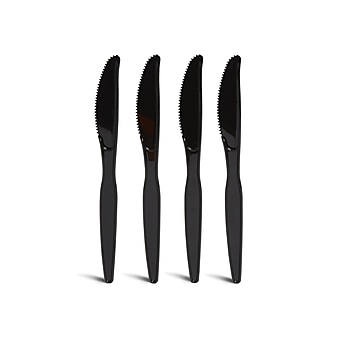 Perk™ Polystyrene Knife, Heavy-Weight, Black, 100/Pack (PK56393)