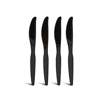 Perk™ Polystyrene Knife, Heavy-Weight, Black, 100/Pack (PK56393)