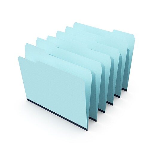 TRU RED™ File Folder, 1/3 Cut, Letter Size, Light Blue, 25/Box