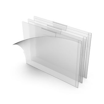 TRU RED™ Moisture Resistant File Pocket, Flap Closure, Letter Size, Clear, 5/Pack (TR36054)