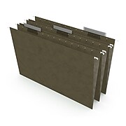 TRU RED™ Hanging File Folder, 3-Tab, Legal Size, Standard Green, 25/Box (TR163352)