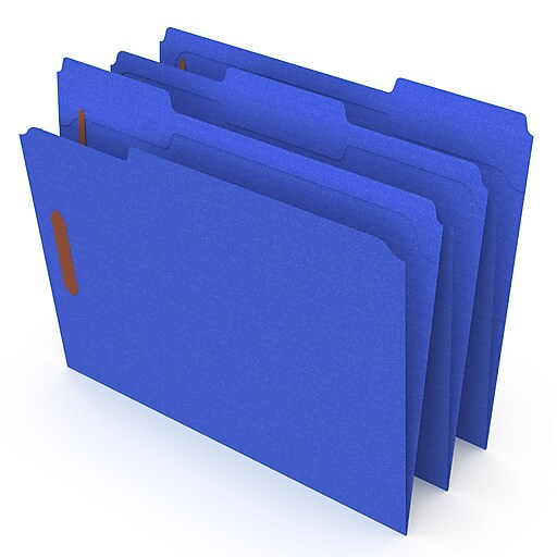 TRU RED™ Reinforced Classification Folder, 2" Expansion, Letter Size, Blue, 50/Box (TR18342) at