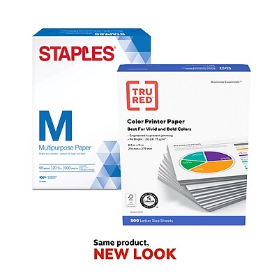 Staples Multipurpose Paper, 8.5" x 11", 500-count - Multiuse Paper - Standard Paper