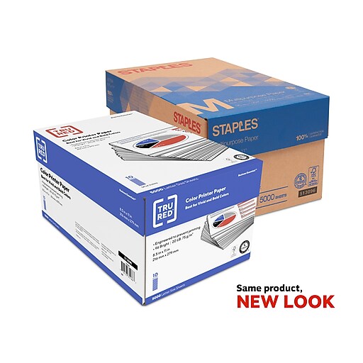 Shop Staples for TRU RED™ Multipurpose Paper, 8 1/2" x 11", Case