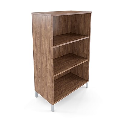 Union & Scale 3 Shelf 45H Laminate Bookcase, Espresso UN56977