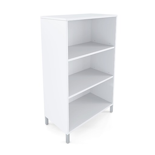 Essentials 3 Shelf 45"H Laminate Bookcase, White (UN56976) at Staples