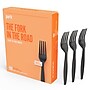 Perk™ Polystyrene Fork, Heavy-Weight, Black, 100/Pack (PK56392)~#|#~s1166484_sc7