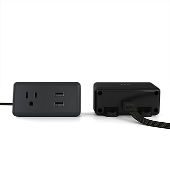 NXT Technologies 5 ft. Extension Cord, 1 Outlet/2 USB Ports, Black (NX56823)