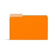 Staples File Folder, 1/3 Cut, Letter Size, Orange, 100/Box (TR433680)