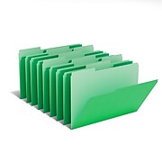 Staples File Folder, 1/3 Cut, Letter Size, Green, 100/Box (TR224543)