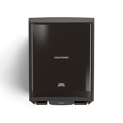 Coastwide Professional Auto-cut Hardwound Paper Towel Dispenser, Black