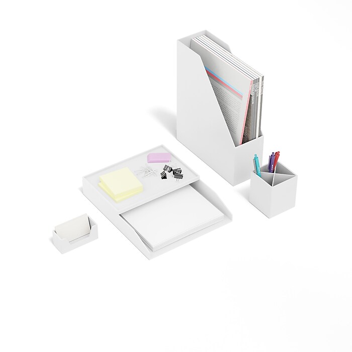 TRU RED™ Plastic Magazine File, White (TR55280) | Staples