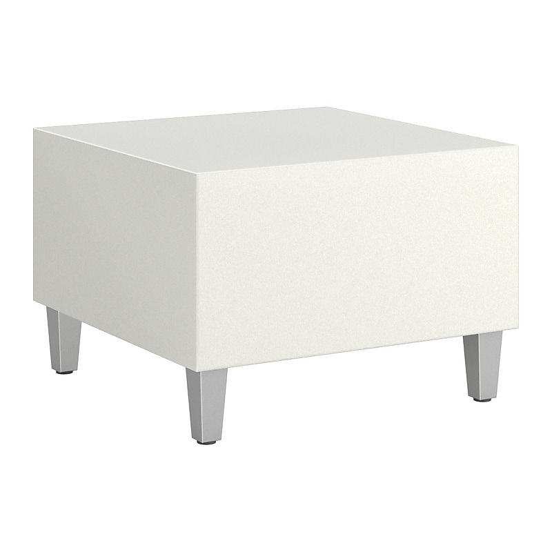 Union & Scale™ 24" Square Laminate Cube Table, Silver Mesh Laminate (UN57450) image 1