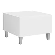 Union & Scale™ Workplace2.0™ 24" Square Laminate Cube Table, White Laminate (UN57448)