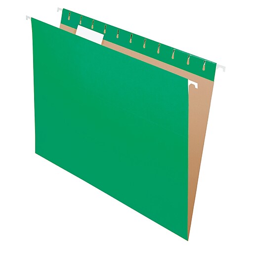Pendaflex Recycled Hanging File Folders, 1/5 Tab, Letter Size, Bright