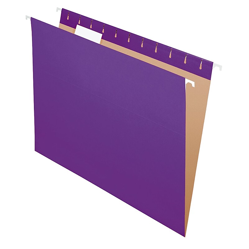Pendaflex Recycled Hanging File Folders, 1/5 Tab, Letter Size, Violet, 25/Box (81611) image 1