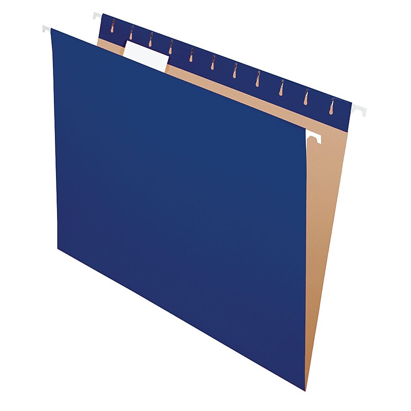 Pendaflex Recycled Hanging File Folders, 1/5 Tab, Letter Size, Navy, 25/Box (81615) image 1