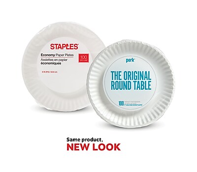 PRK721666 9 in. Economy Paper Plate&#44; White - Pack of 100