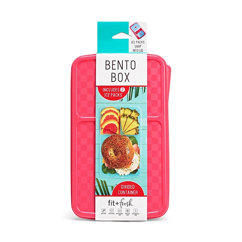 Fit & Fresh Bento Box, Clear/Pink (826FF) image 1