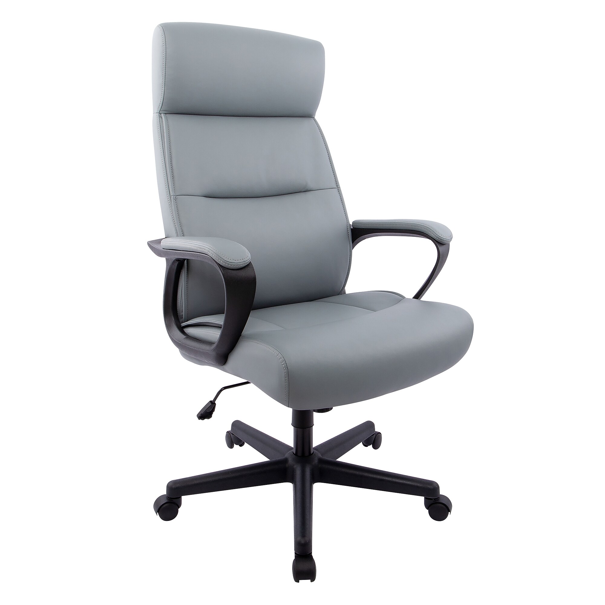 STAPLES Rutherford Ergonomic Manager & Executive Office Chair, High Back Swivel, Adjustable Height, Luxura Faux Leather, Gray Sansujyuku sansujyuku.com