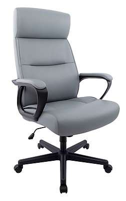 STAPLES Rutherford Ergonomic Manager & Executive Office Chair, High Back Swivel, Adjustable Height, Luxura Faux Leather, Gray Simolary simolary.com