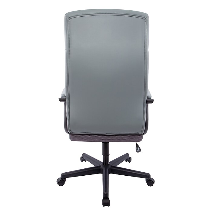 Staples Rutherford Ergonomic Faux Leather Swivel Executive Chair Gray 58677V Staples