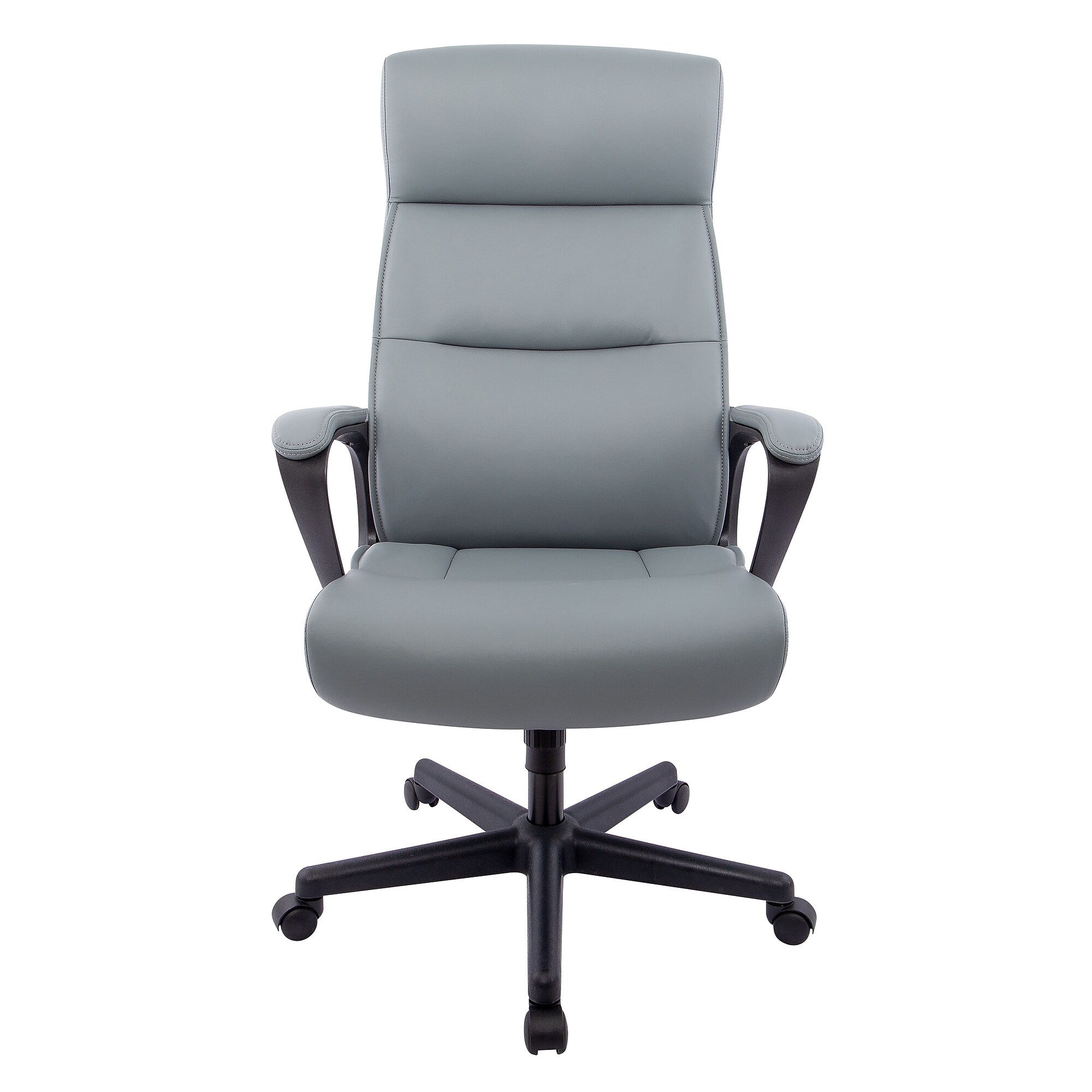 STAPLES Rutherford Ergonomic Manager & Executive Office Chair, High Back Swivel, Adjustable Height, Luxura Faux Leather, Gray Sansujyuku sansujyuku.com