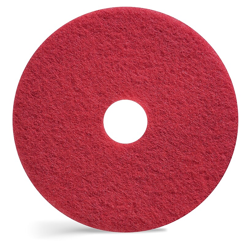 Coastwide Professional 17" Buffing Pad, Red, 5/Carton (CW22985) image 1