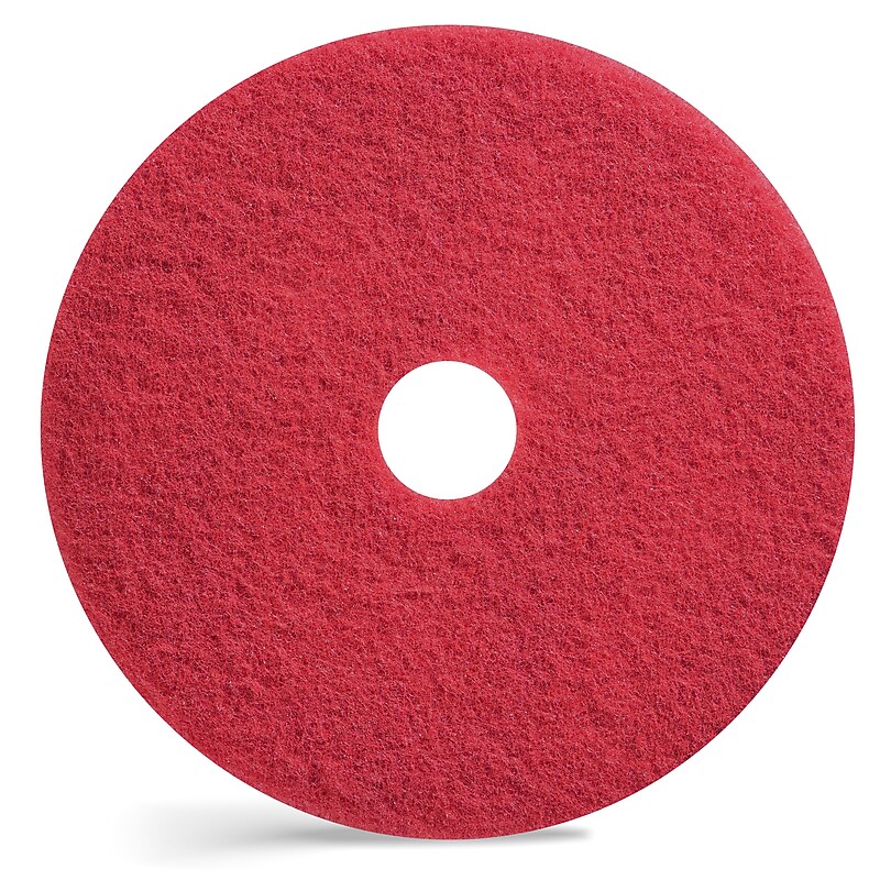 Coastwide Professional 20" Buffing Pad, Red, 5/Carton (CW22984) image 1