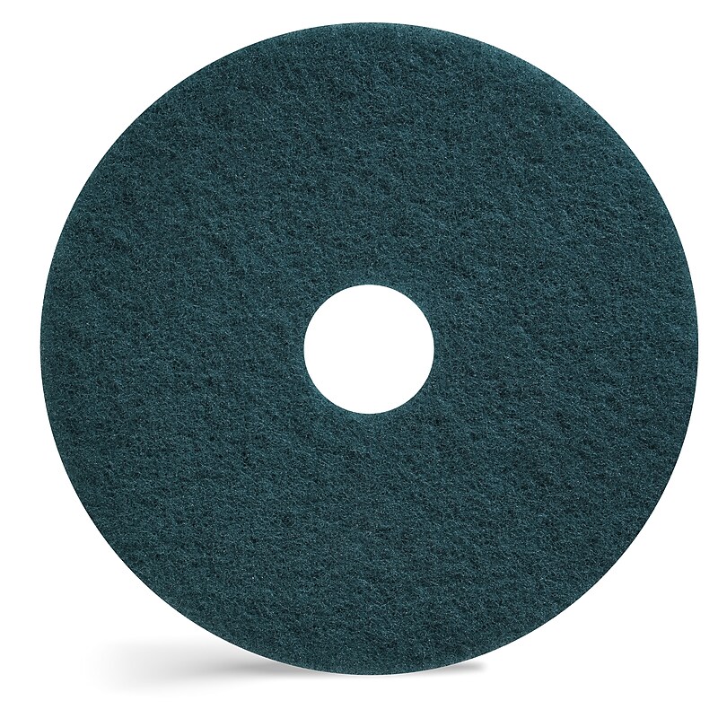 3M 5300 12" Low-Speed Cleaner Scrubbing Pad,  Blue, 5/Carton (530012) image 1