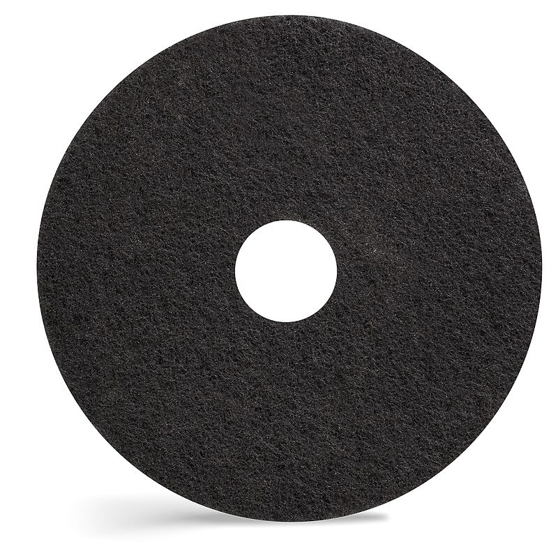Coastwide Professional™ 17" Stripper Floor Pad, Black, 5/Carton (CW22980) image 1