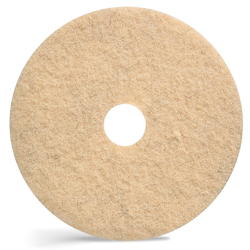 Coastwide Professional™ 20" Burnishing Floor Pad, Tan, 5/Carton (CW24745) image 1