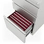 Staples Heavy Duty Mobile Pedestal File Cabinet with Wheels, 3 Drawer, Grey~#|#~s1171779_sc7
