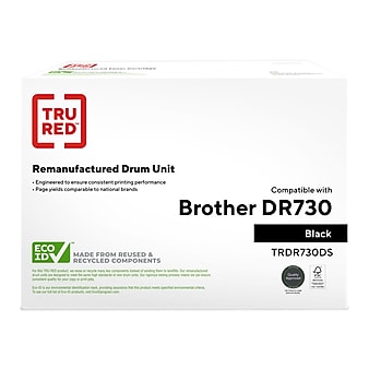 TRU RED™ Remanufactured Black Standard Yield Drum Unit Replacement for Brother DR730 (DR730)