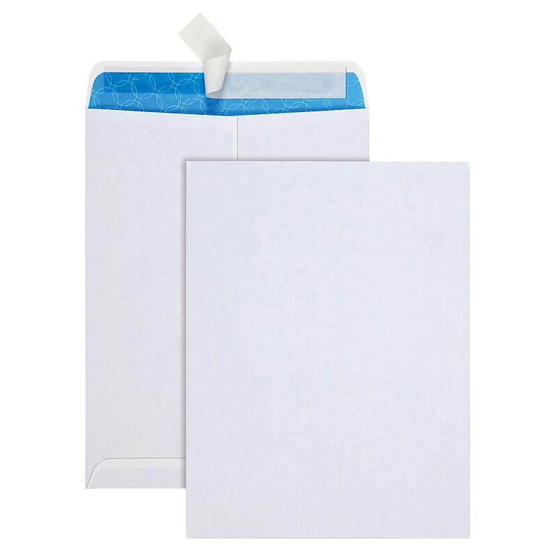 Quality Park Redi-Strip Catalog Envelope, 9" x 12", White, 100/Box (QUA41415) image 1