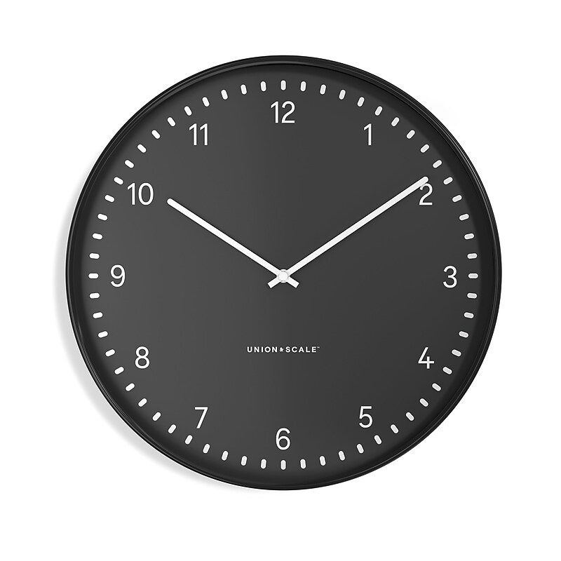 Union & Scale™ Essentials Wall Clock, Metal, 15" (UN57797) image 1